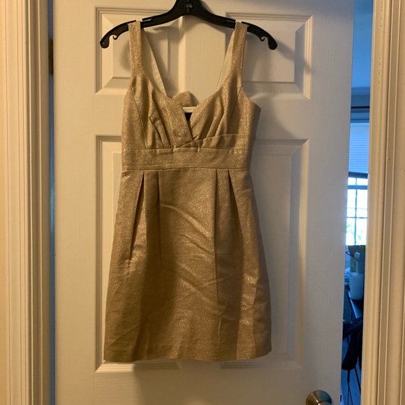 Gold sparkly Aqua Dress - size 4 - Picture 3 of 4